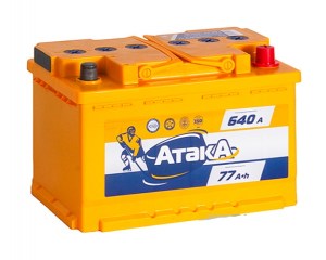 АКБ АТАКА  12V 6СТ 77 А/ч о.п. Европа п.т.640А 